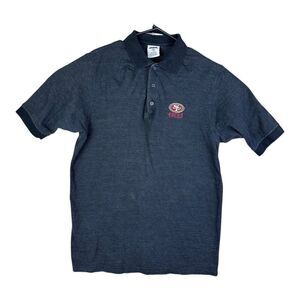 VTG 90s NFL San Francisco 49ers Polo Collared Shirt Men's Size Medium Gray CSA